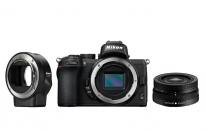 Nikon Z 50 Digital Camera Body With 16-50mm VR Lens And FTZ Mount Adapter in Black