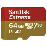 SanDisk Extreme MicroSDXC 64GB UHS-I 160 MB/s Memory Card + Adaptor