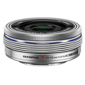 Olympus M.ZUIKO DIGITAL ED 14-42mm f3.5-5.6 EZ Pancake Lens (Silver)